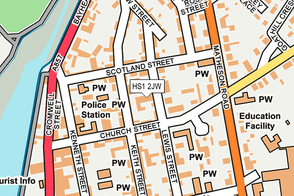 HS1 2JW map - OS OpenMap – Local (Ordnance Survey) HS1 2JW map - OS OpenMap – Local (Ordnance Survey)