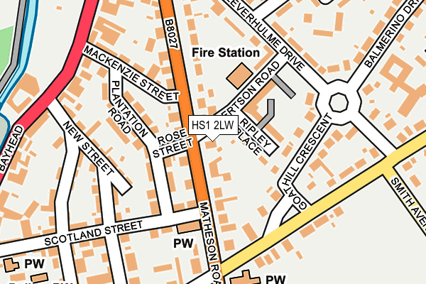 HS1 2LW map - OS OpenMap – Local (Ordnance Survey) HS1 2LW map - OS OpenMap – Local (Ordnance Survey)