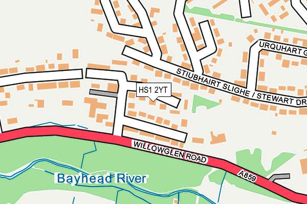 HS1 2YT map - OS OpenMap – Local (Ordnance Survey)