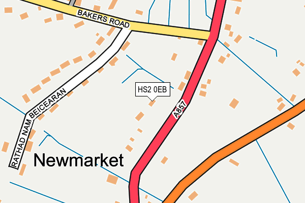 HS2 0EB map - OS OpenMap – Local (Ordnance Survey) HS2 0EB map - OS OpenMap – Local (Ordnance Survey)