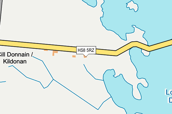 HS8 5RZ map - OS OpenMap – Local (Ordnance Survey) HS8 5RZ map - OS OpenMap – Local (Ordnance Survey)