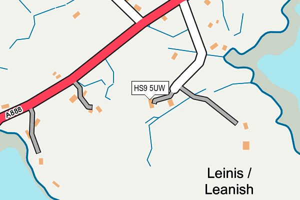 HS9 5UW map - OS OpenMap – Local (Ordnance Survey)