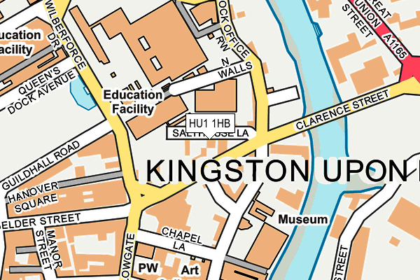 HU1 1HB map - OS OpenMap – Local (Ordnance Survey) HU1 1HB map - OS OpenMap – Local (Ordnance Survey)