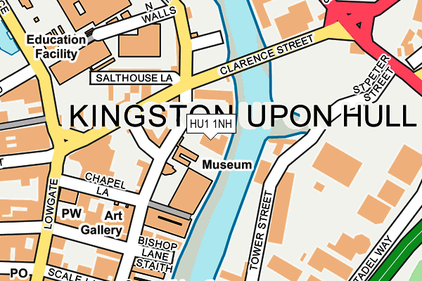 HU1 1NH map - OS OpenMap – Local (Ordnance Survey) HU1 1NH map - OS OpenMap – Local (Ordnance Survey)