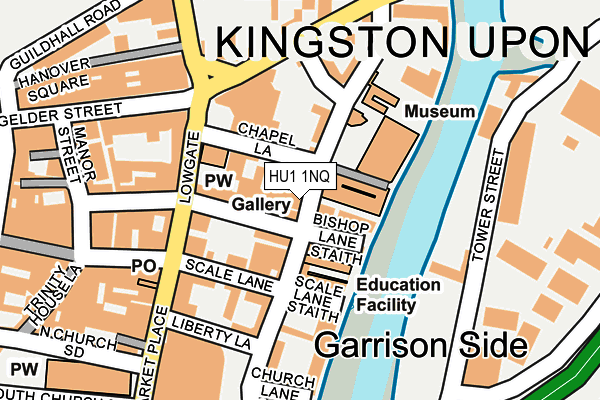 HU1 1NQ map - OS OpenMap – Local (Ordnance Survey) HU1 1NQ map - OS OpenMap – Local (Ordnance Survey)
