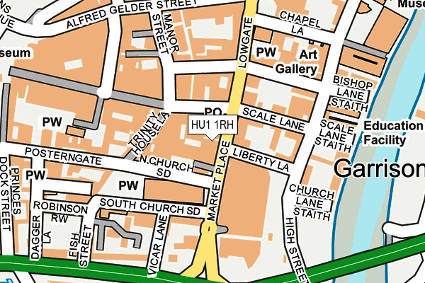 HU1 1RH map - OS OpenMap – Local (Ordnance Survey) HU1 1RH map - OS OpenMap – Local (Ordnance Survey)