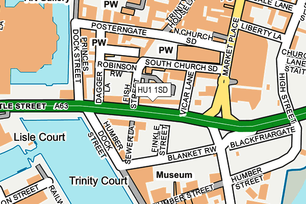 HU1 1SD map - OS OpenMap – Local (Ordnance Survey)