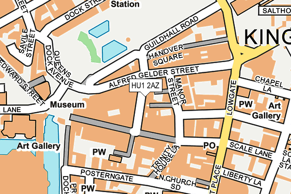 HU1 2AZ map - OS OpenMap – Local (Ordnance Survey) HU1 2AZ map - OS OpenMap – Local (Ordnance Survey)