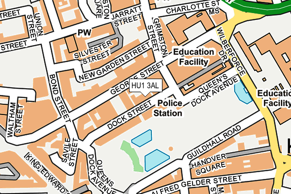 HU1 3AL map - OS OpenMap – Local (Ordnance Survey) HU1 3AL map - OS OpenMap – Local (Ordnance Survey)