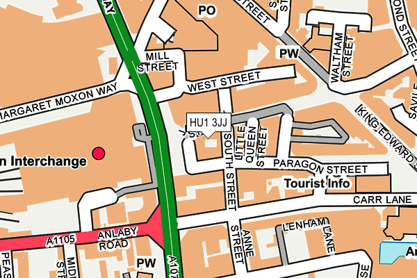 HU1 3JJ map - OS OpenMap – Local (Ordnance Survey)