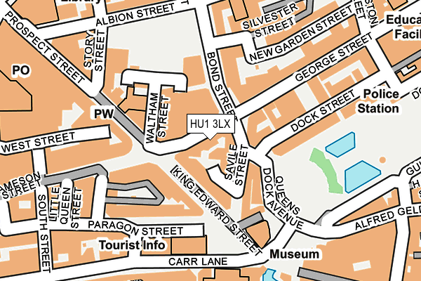 HU1 3LX map - OS OpenMap – Local (Ordnance Survey) HU1 3LX map - OS OpenMap – Local (Ordnance Survey)