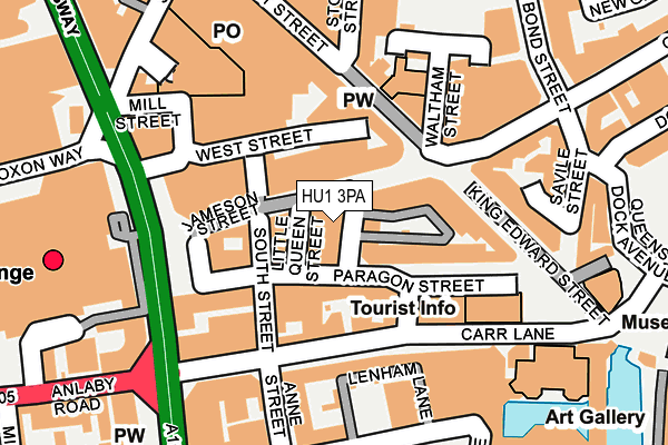 HU1 3PA map - OS OpenMap – Local (Ordnance Survey) HU1 3PA map - OS OpenMap – Local (Ordnance Survey)