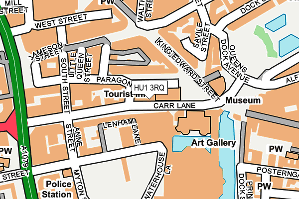 HU1 3RQ map - OS OpenMap – Local (Ordnance Survey)