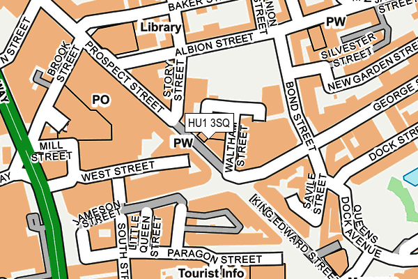 HU1 3SQ map - OS OpenMap – Local (Ordnance Survey)