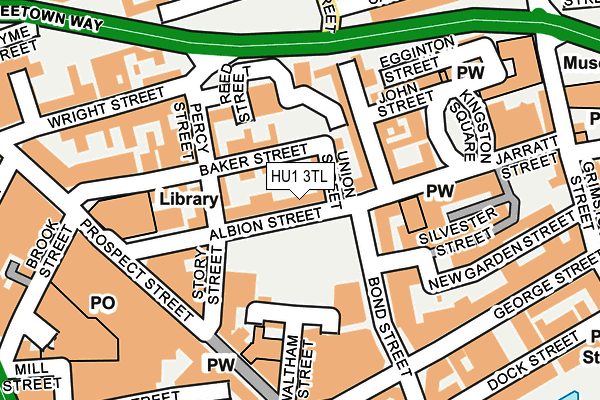 HU1 3TL map - OS OpenMap – Local (Ordnance Survey) HU1 3TL map - OS OpenMap – Local (Ordnance Survey)
