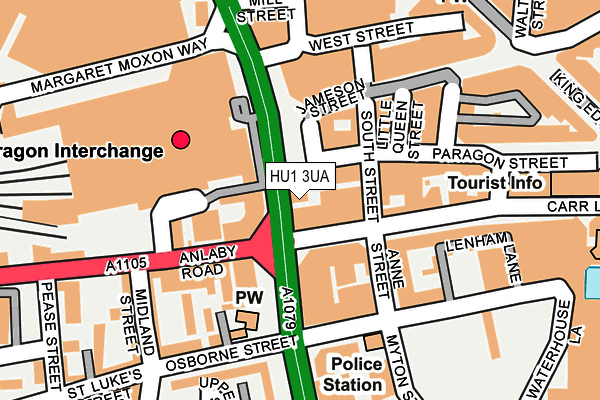 HU1 3UA map - OS OpenMap – Local (Ordnance Survey)