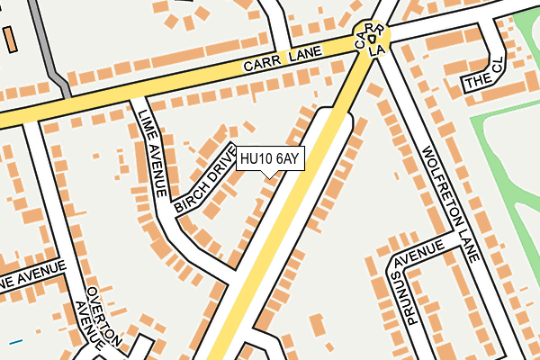 HU10 6AY map - OS OpenMap – Local (Ordnance Survey) HU10 6AY map - OS OpenMap – Local (Ordnance Survey)