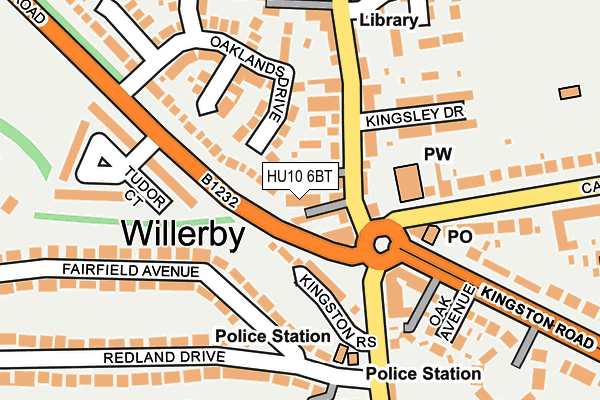 HU10 6BT map - OS OpenMap – Local (Ordnance Survey)