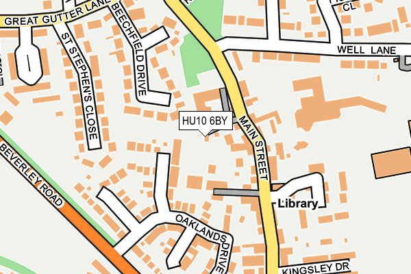 HU10 6BY map - OS OpenMap – Local (Ordnance Survey) HU10 6BY map - OS OpenMap – Local (Ordnance Survey)
