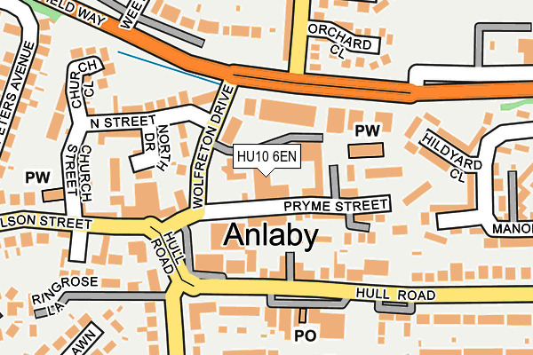 HU10 6EN map - OS OpenMap – Local (Ordnance Survey)