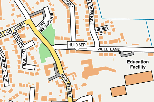 HU10 6EP map - OS OpenMap – Local (Ordnance Survey) HU10 6EP map - OS OpenMap – Local (Ordnance Survey)