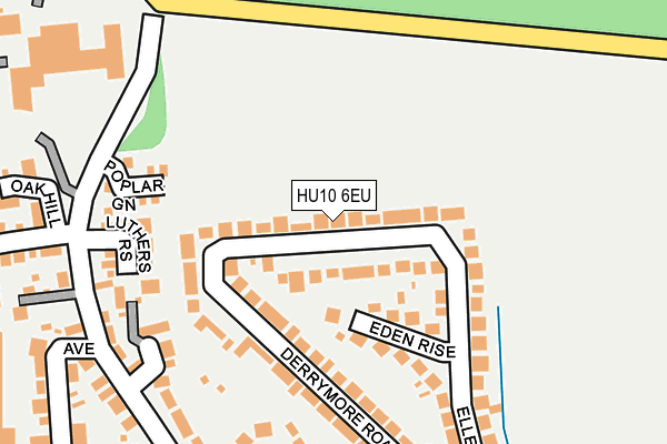 HU10 6EU map - OS OpenMap – Local (Ordnance Survey) HU10 6EU map - OS OpenMap – Local (Ordnance Survey)