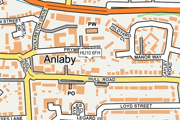 HU10 6FH map - OS OpenMap – Local (Ordnance Survey)