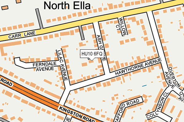 HU10 6FQ map - OS OpenMap – Local (Ordnance Survey) HU10 6FQ map - OS OpenMap – Local (Ordnance Survey)