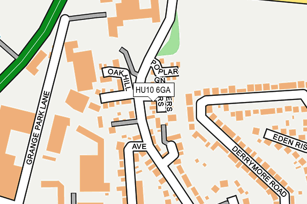 HU10 6GA map - OS OpenMap – Local (Ordnance Survey) HU10 6GA map - OS OpenMap – Local (Ordnance Survey)