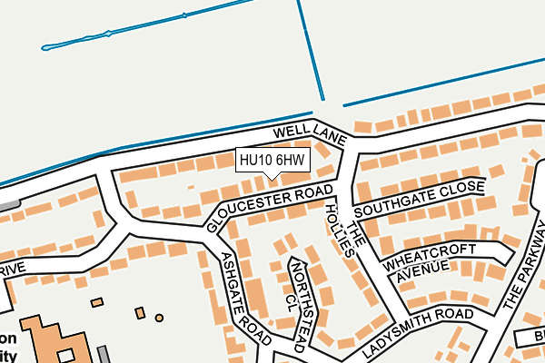 HU10 6HW map - OS OpenMap – Local (Ordnance Survey)