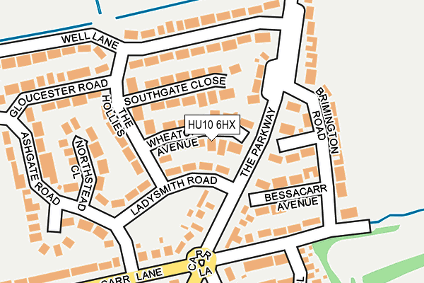 HU10 6HX map - OS OpenMap – Local (Ordnance Survey)