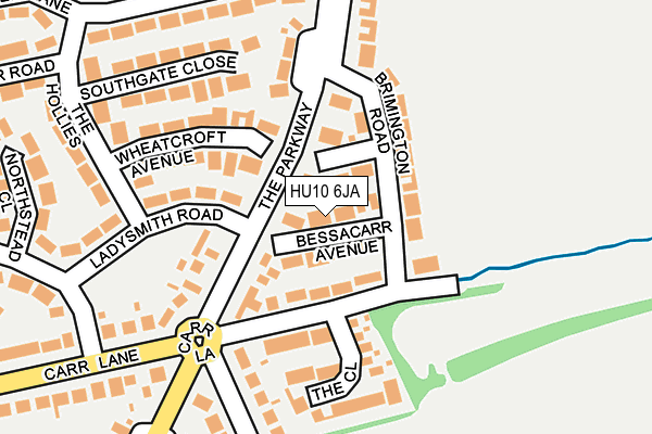 HU10 6JA map - OS OpenMap – Local (Ordnance Survey)