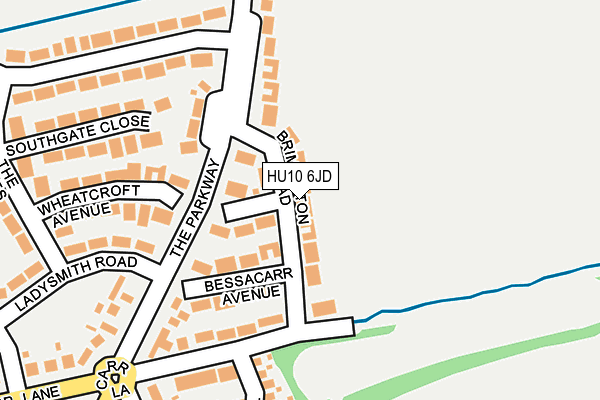 HU10 6JD map - OS OpenMap – Local (Ordnance Survey)