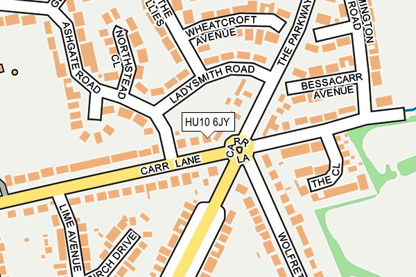 HU10 6JY map - OS OpenMap – Local (Ordnance Survey) HU10 6JY map - OS OpenMap – Local (Ordnance Survey)