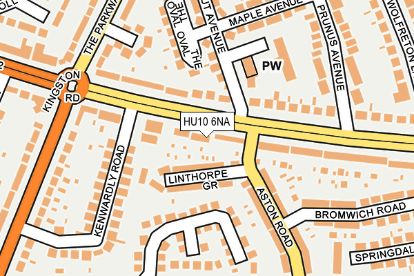 HU10 6NA map - OS OpenMap – Local (Ordnance Survey)
