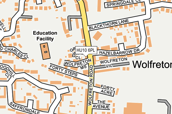 HU10 6PL map - OS OpenMap – Local (Ordnance Survey) HU10 6PL map - OS OpenMap – Local (Ordnance Survey)
