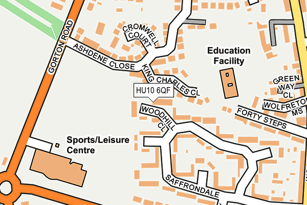 HU10 6QF map - OS OpenMap – Local (Ordnance Survey)