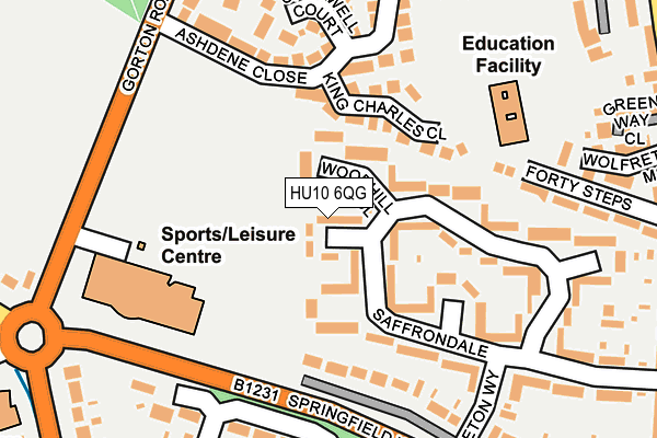 HU10 6QG map - OS OpenMap – Local (Ordnance Survey)
