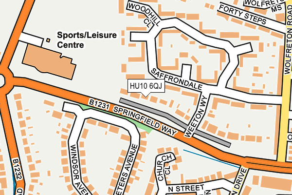 HU10 6QJ map - OS OpenMap – Local (Ordnance Survey)