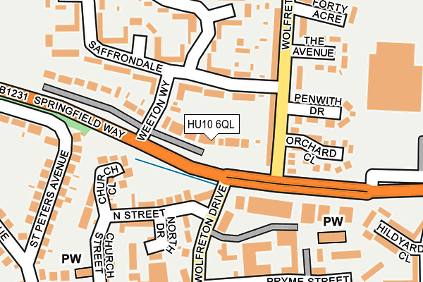 HU10 6QL map - OS OpenMap – Local (Ordnance Survey) HU10 6QL map - OS OpenMap – Local (Ordnance Survey)