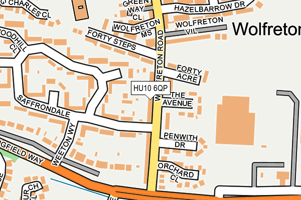 HU10 6QP map - OS OpenMap – Local (Ordnance Survey) HU10 6QP map - OS OpenMap – Local (Ordnance Survey)