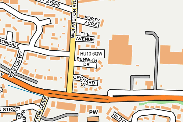 HU10 6QW map - OS OpenMap – Local (Ordnance Survey) HU10 6QW map - OS OpenMap – Local (Ordnance Survey)