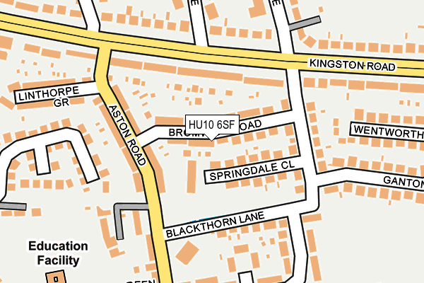 HU10 6SF map - OS OpenMap – Local (Ordnance Survey)
