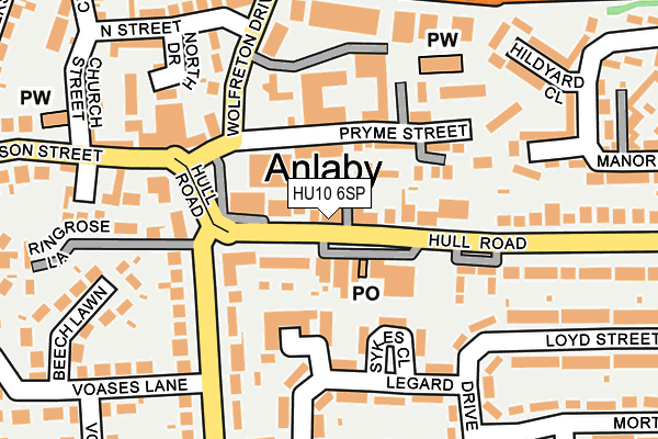 HU10 6SP map - OS OpenMap – Local (Ordnance Survey) HU10 6SP map - OS OpenMap – Local (Ordnance Survey)
