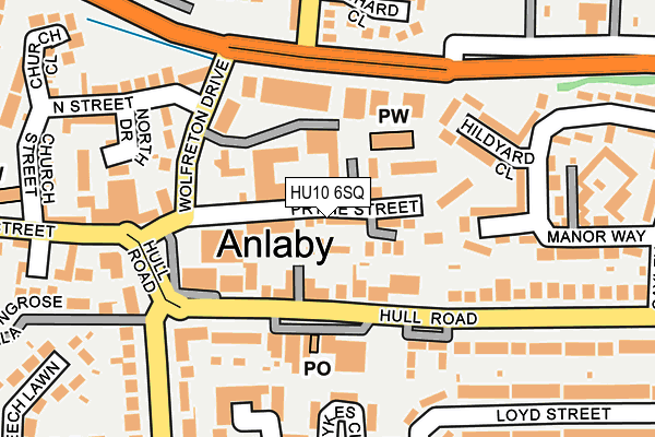 HU10 6SQ map - OS OpenMap – Local (Ordnance Survey) HU10 6SQ map - OS OpenMap – Local (Ordnance Survey)