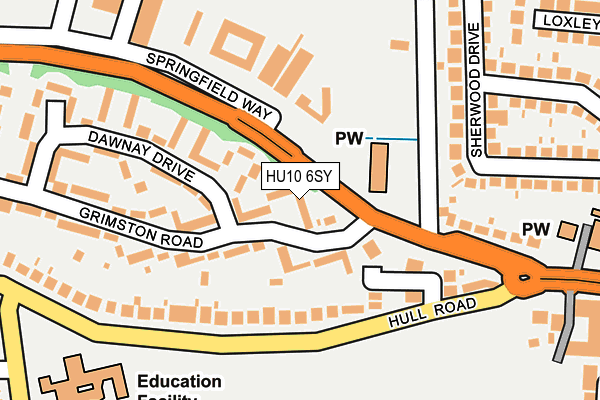 HU10 6SY map - OS OpenMap – Local (Ordnance Survey) HU10 6SY map - OS OpenMap – Local (Ordnance Survey)