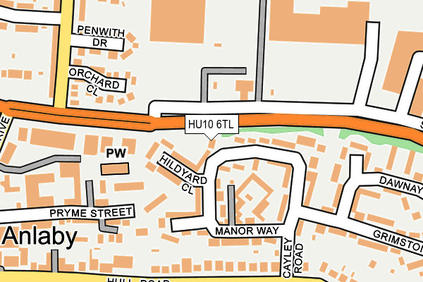 HU10 6TL map - OS OpenMap – Local (Ordnance Survey)