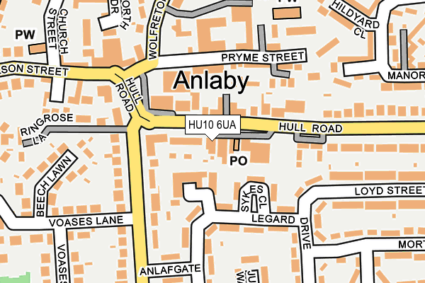 HU10 6UA map - OS OpenMap – Local (Ordnance Survey)