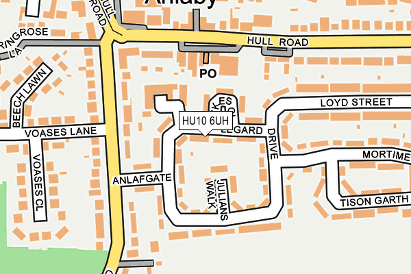 HU10 6UH map - OS OpenMap – Local (Ordnance Survey) HU10 6UH map - OS OpenMap – Local (Ordnance Survey)