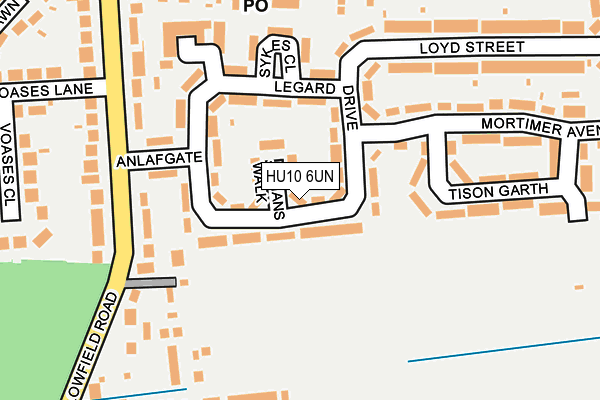 HU10 6UN map - OS OpenMap – Local (Ordnance Survey) HU10 6UN map - OS OpenMap – Local (Ordnance Survey)